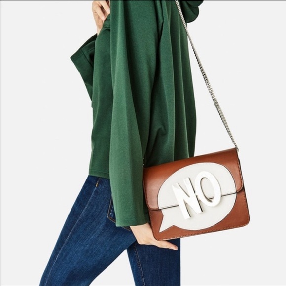 Zara Handbags - 🆕 Zara “No” brown leather crossbody purse